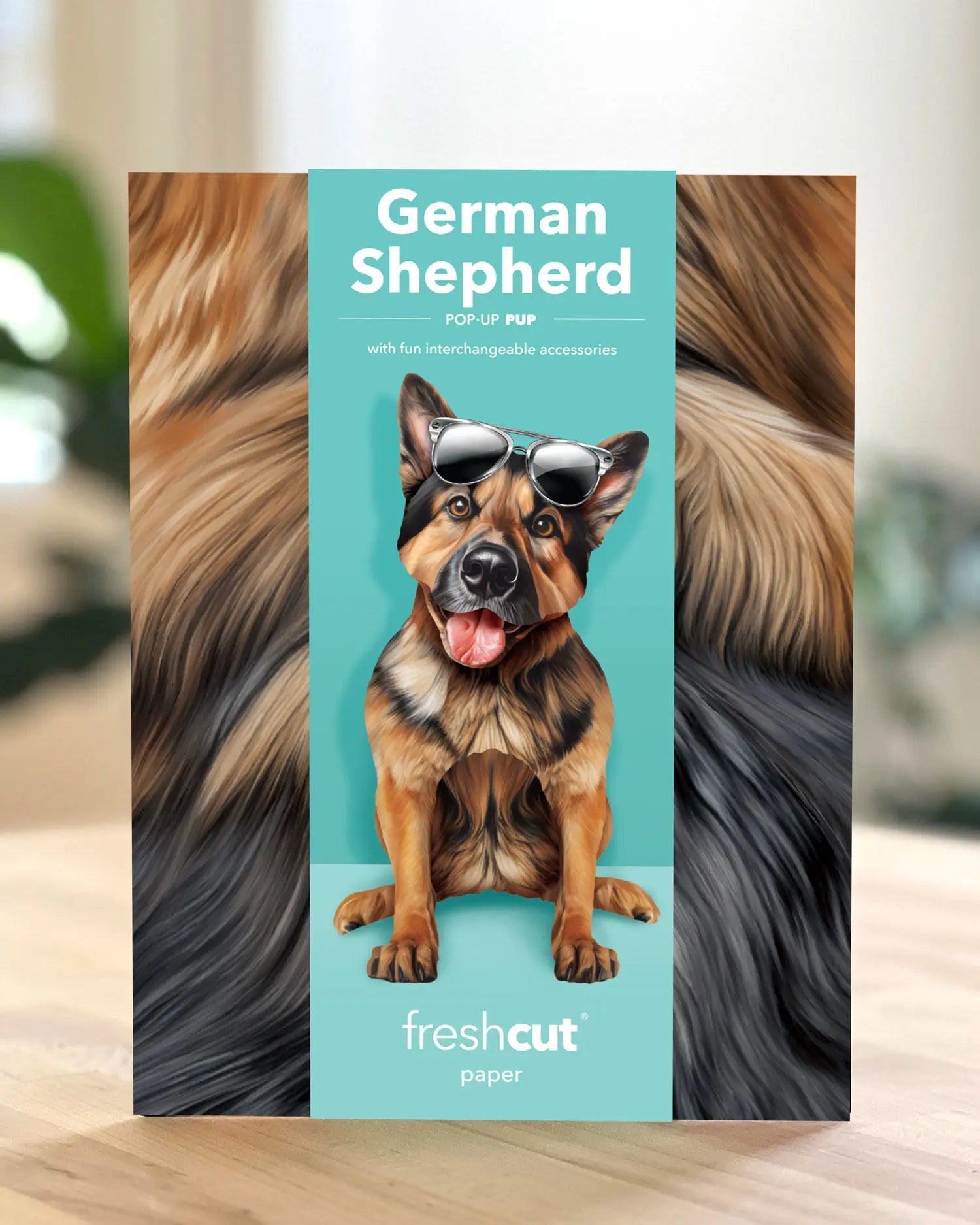 Freshcut paper German Shepherd pop-up card packaging