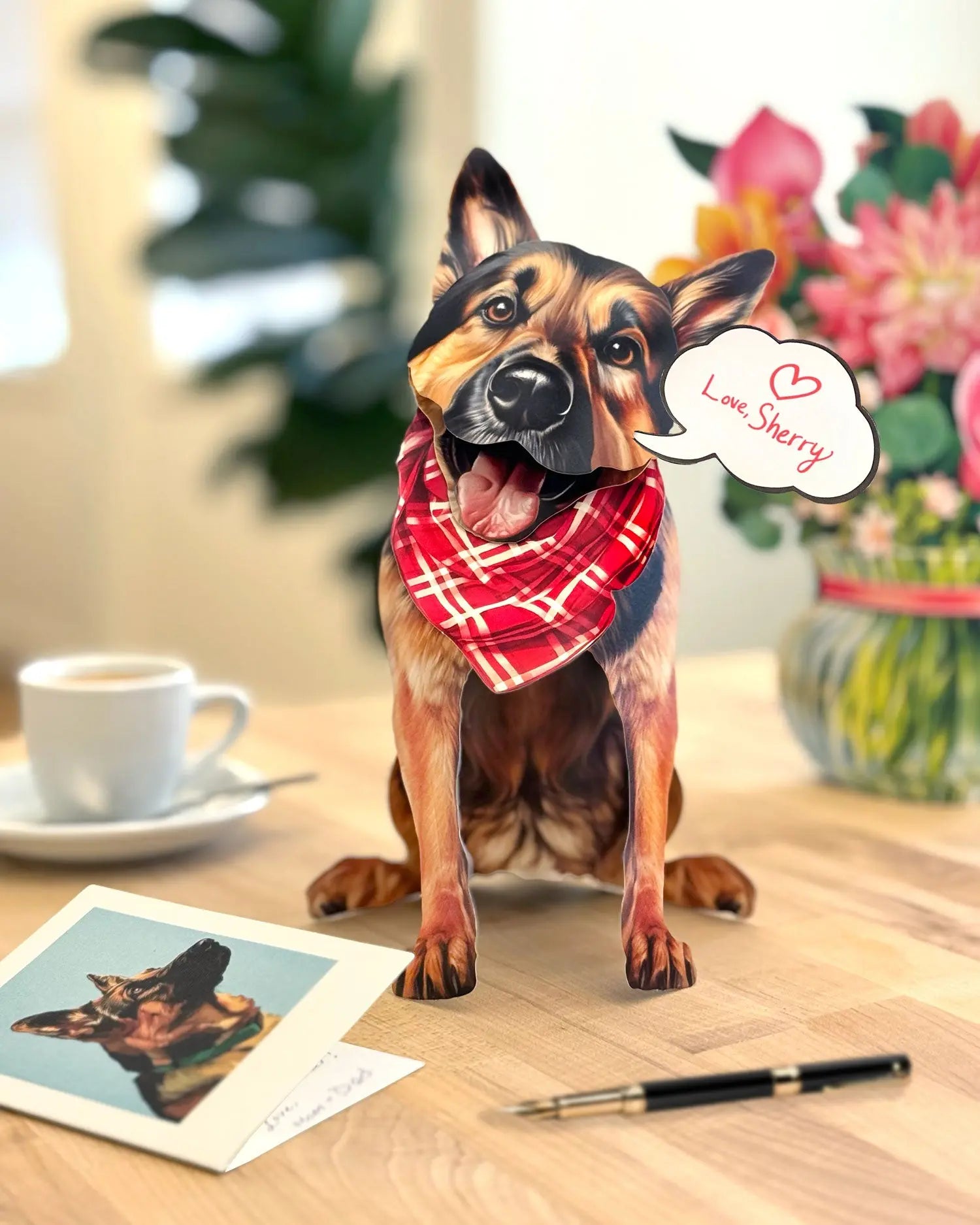 German Shepherd Pop-Up Card Freshcut Paper