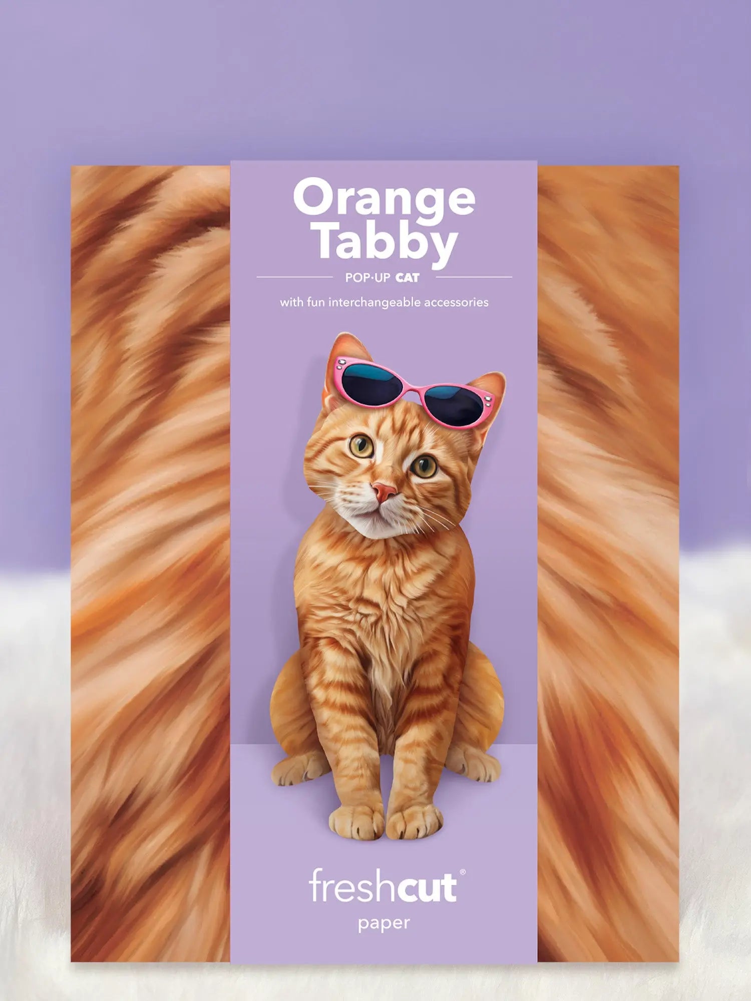 Orange Tabby Cat Pop-Up Card - FreshCut Paper