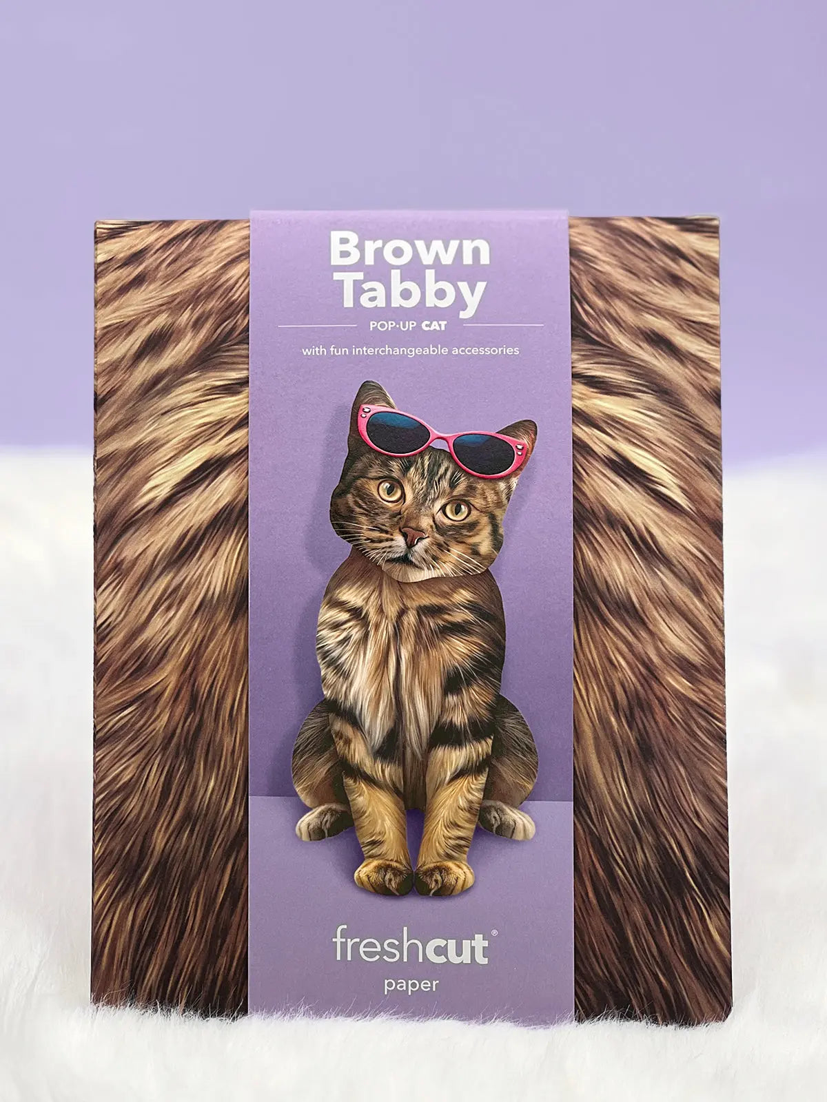 Brown Tabby Pop-Up Cat envelope