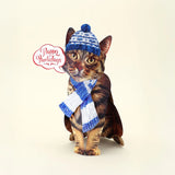 Holiday Brown Tabby Cat Pop-Up Card FreshCut Paper