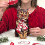 Holiday Brown Tabby Cat Pop-Up Card FreshCut Paper