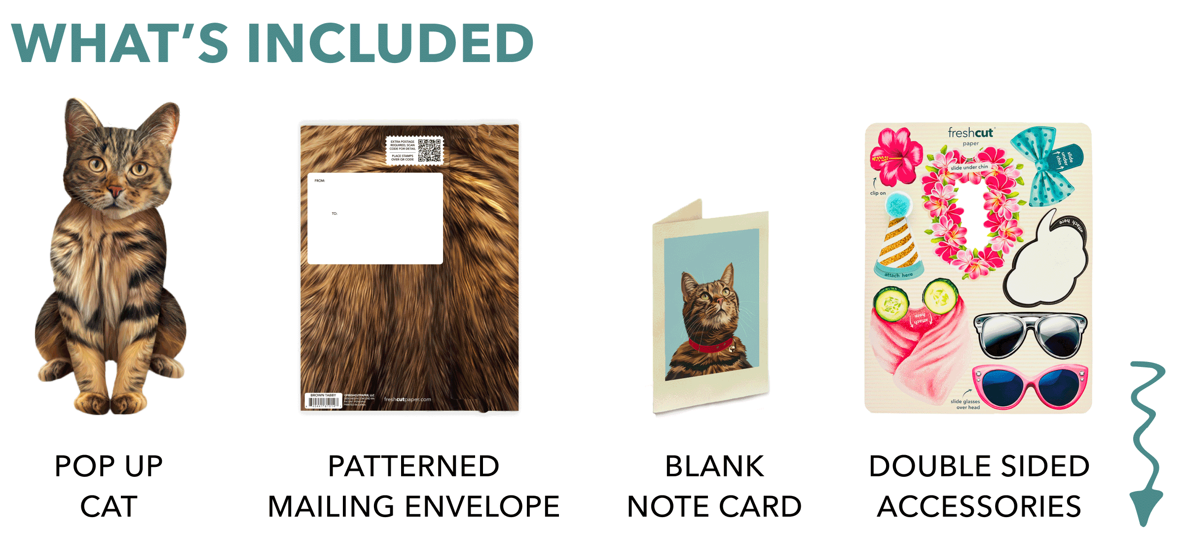 FreshCut Pop-Up Brown Tabby Cat | Whimsical Paper Pets for Every