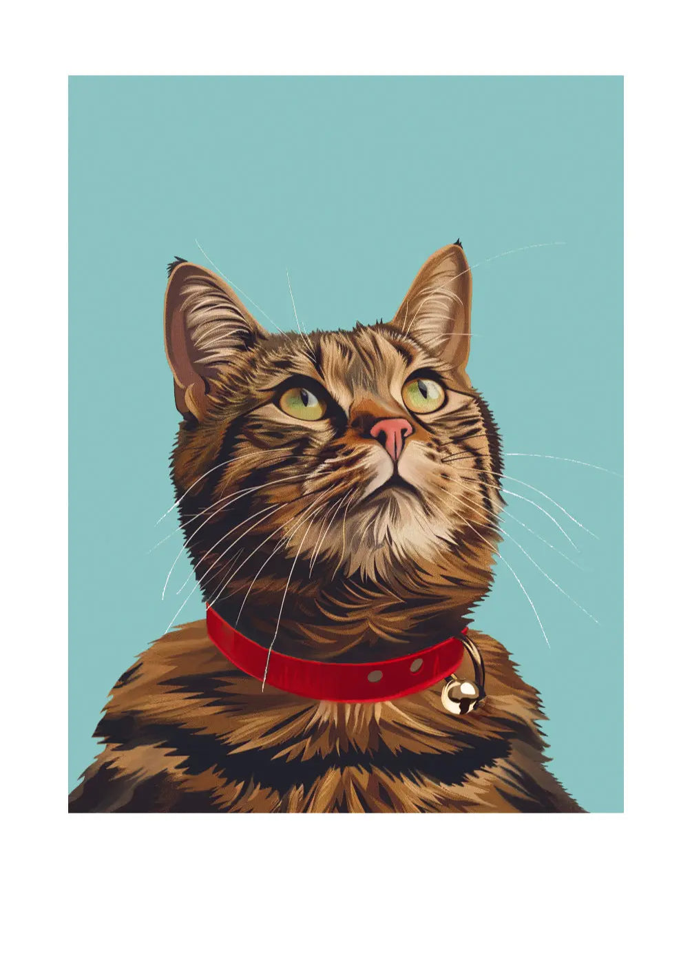 Brown Tabby Cat Card - FreshCut Paper