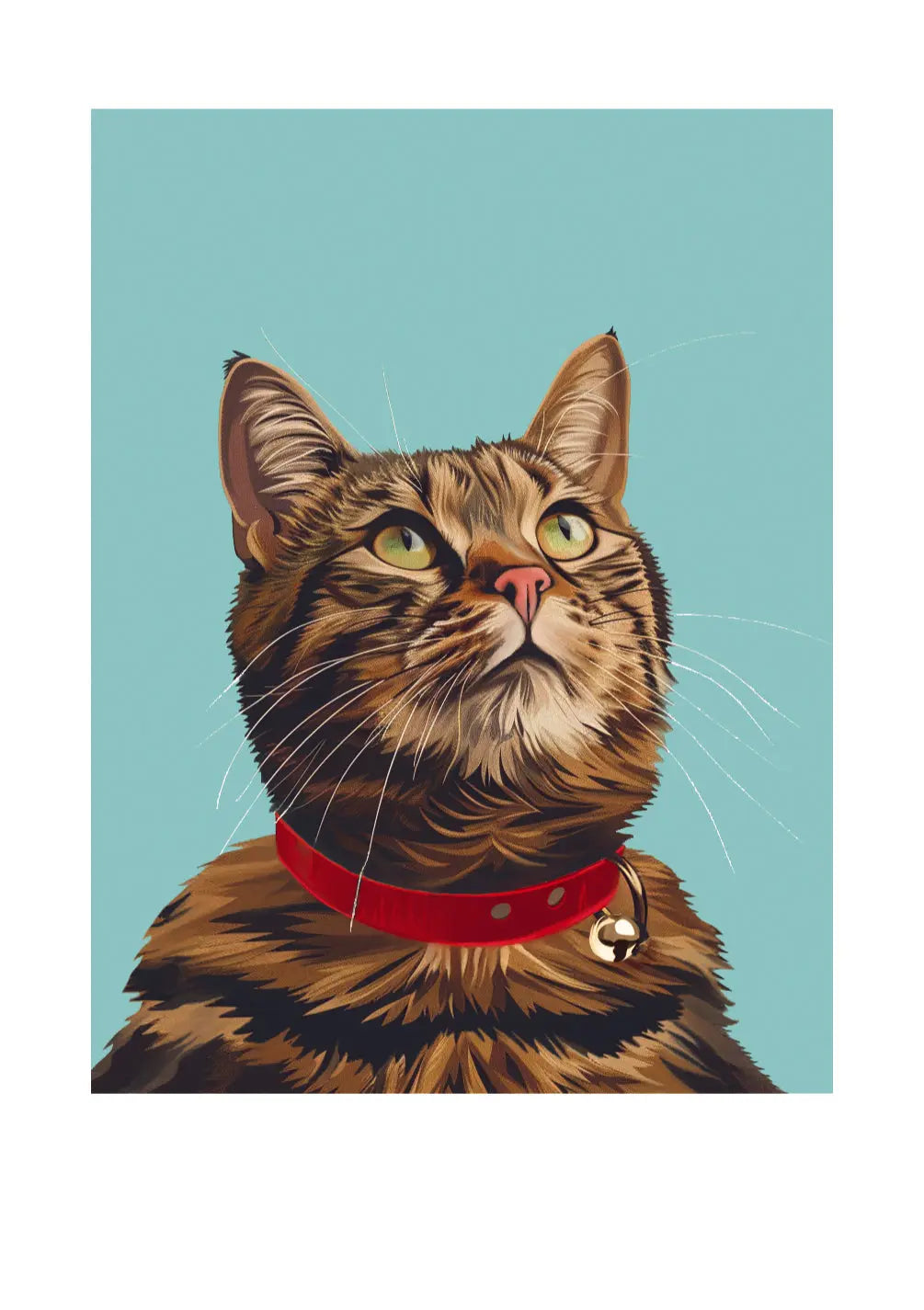 Brown Tabby Cat Card - FreshCut Paper
