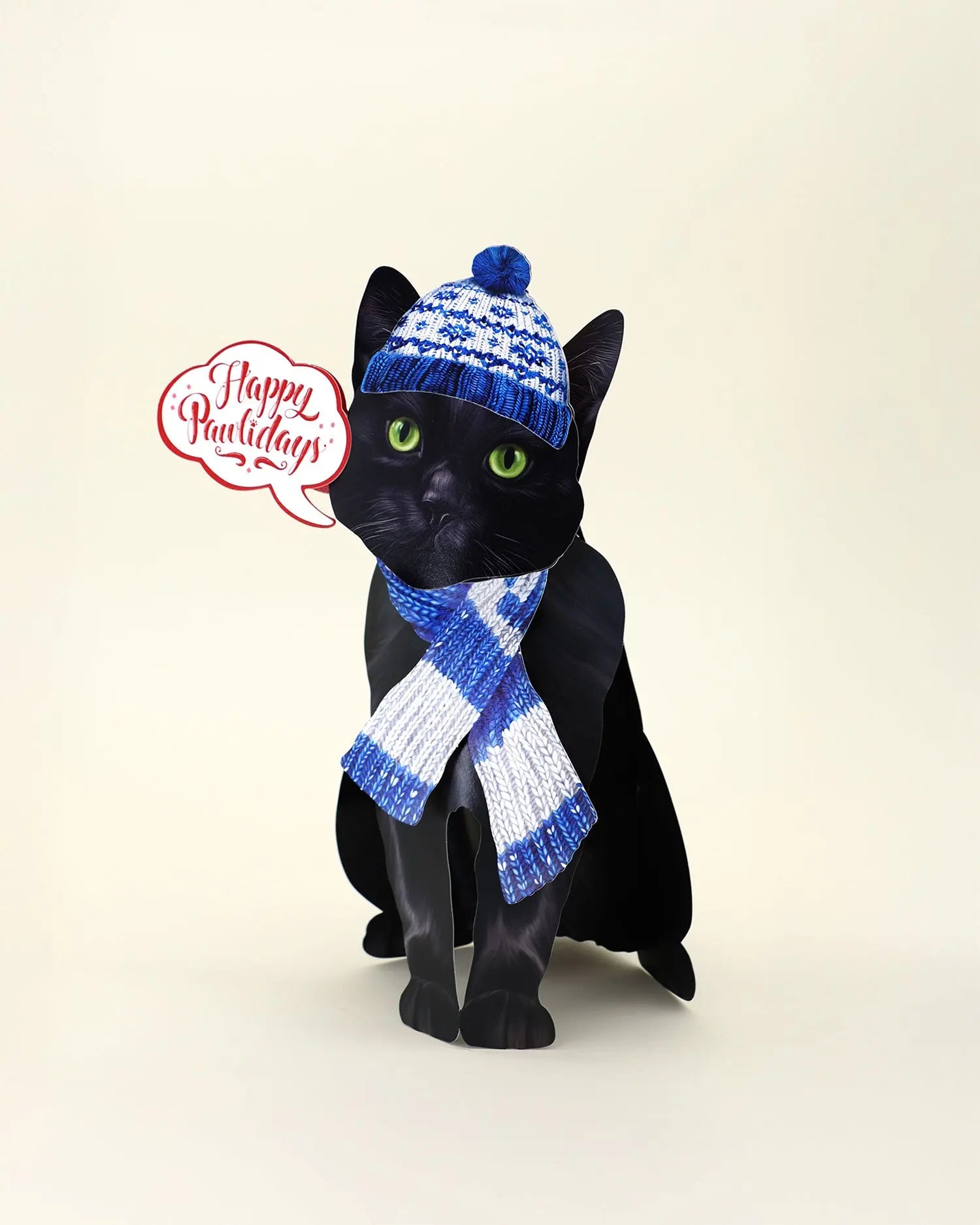 Holiday Black Cat Pop-Up Card FreshCut Paper