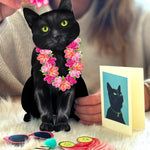 Black Pop-Up Cat with accessories