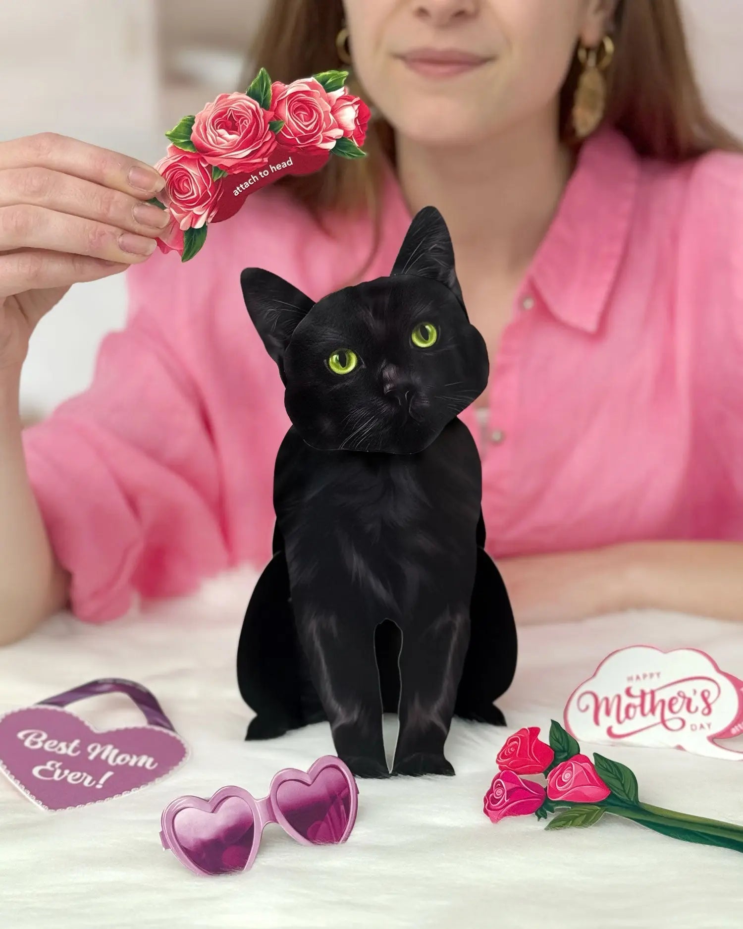 Mother's Day Black Cat Pop-Up Card - FreshCut Paper