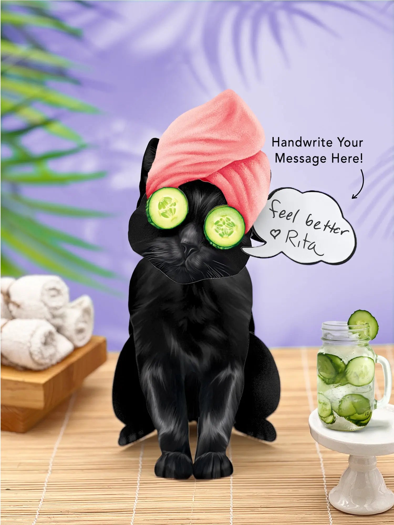 Black Pop-Up Cat with spa accessories