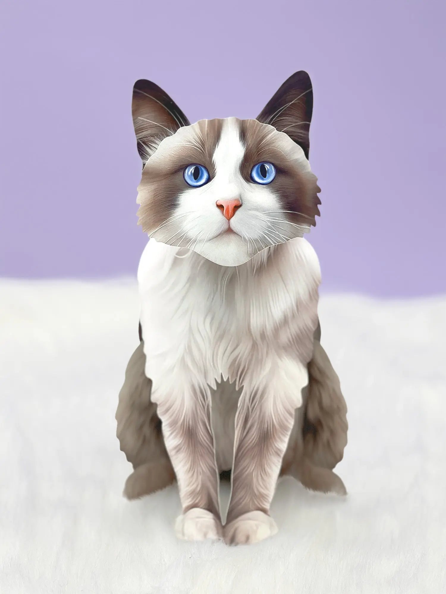 FreshCut Paper Pop-Up Ragdoll Cat - Delightful Paper Pet Keepsake