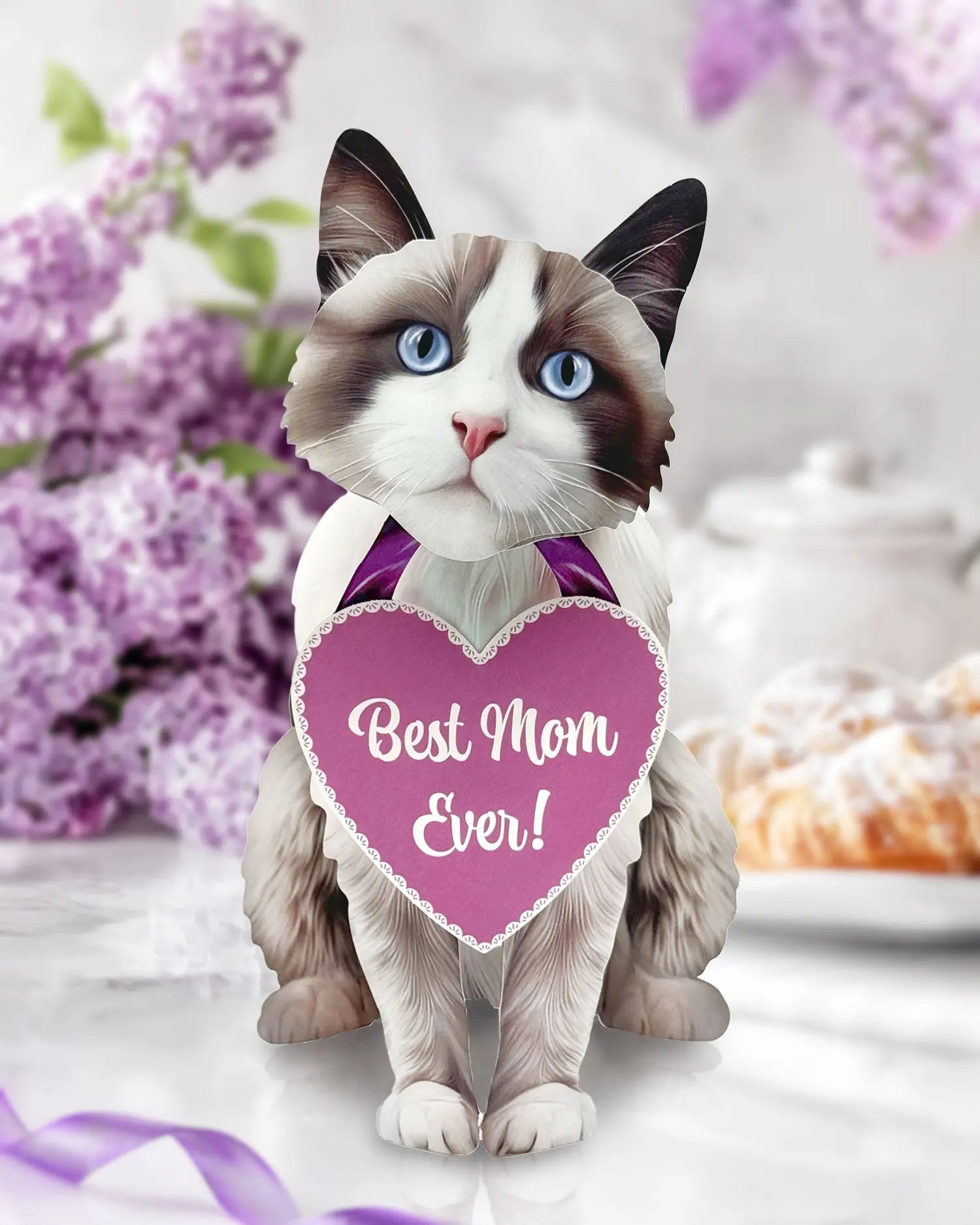 Mother's Day Ragdoll Cat Pop-Up Card - FreshCut Paper