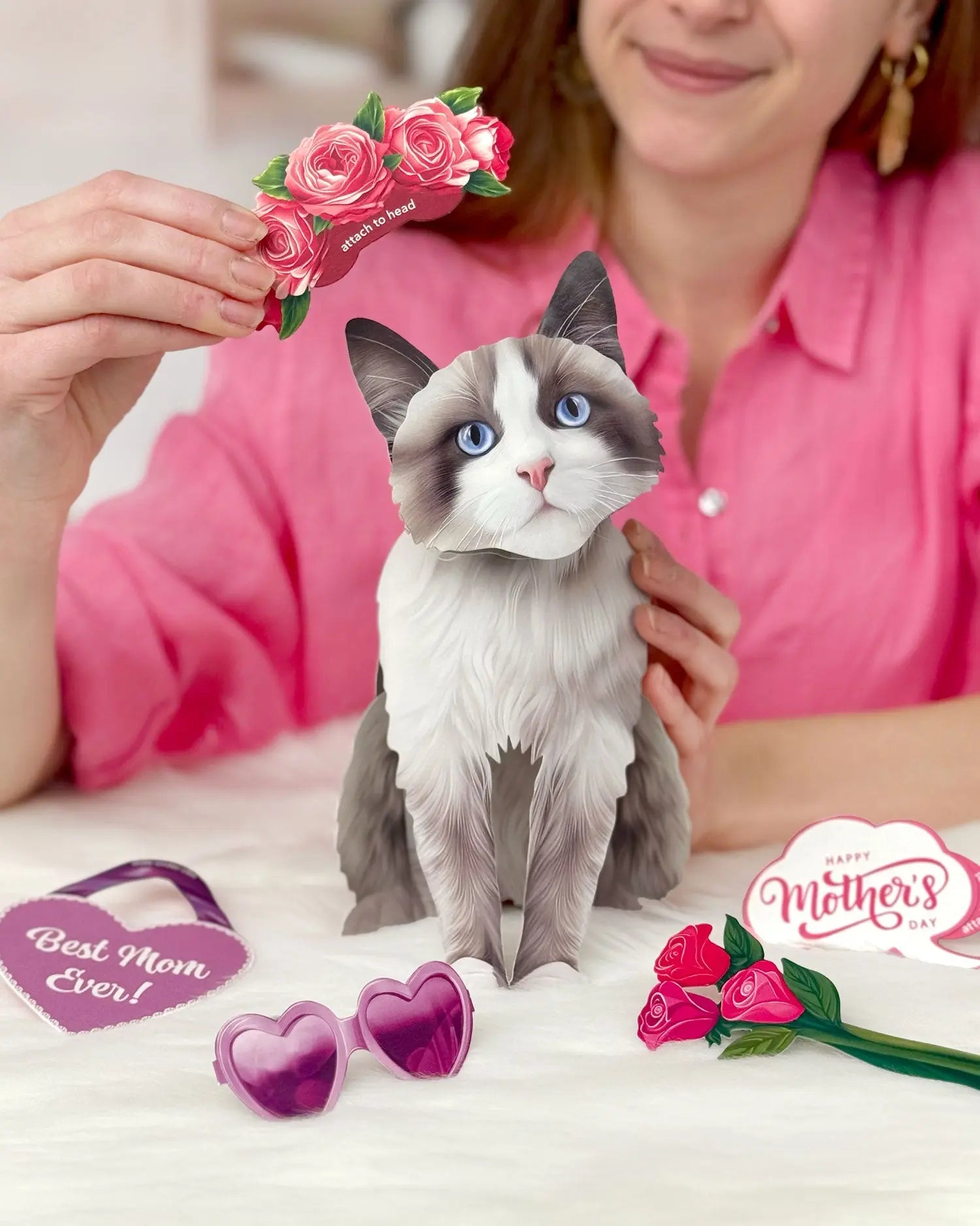Mother's Day Ragdoll Cat Pop-Up Card - FreshCut Paper