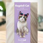 Freshcut paper Ragdoll cat pop-up card packaging