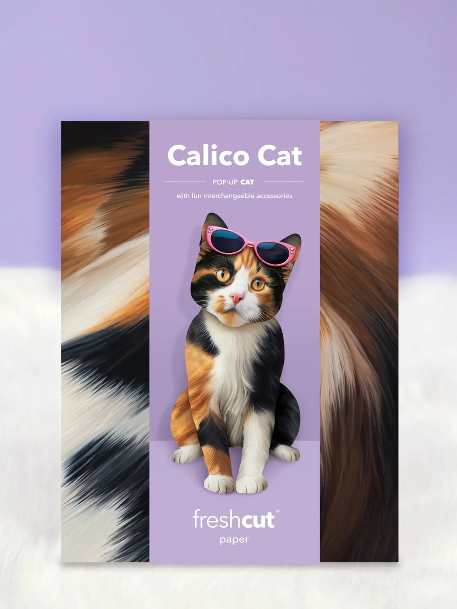 Calico Pop-Up Cat envelope
