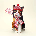 Holiday Calico Cat Pop-Up Card FreshCut Paper