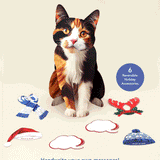 Holiday Calico Cat Pop-Up Card FreshCut Paper
