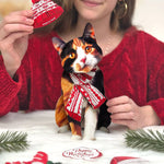 Holiday Calico Cat Pop-Up Card FreshCut Paper