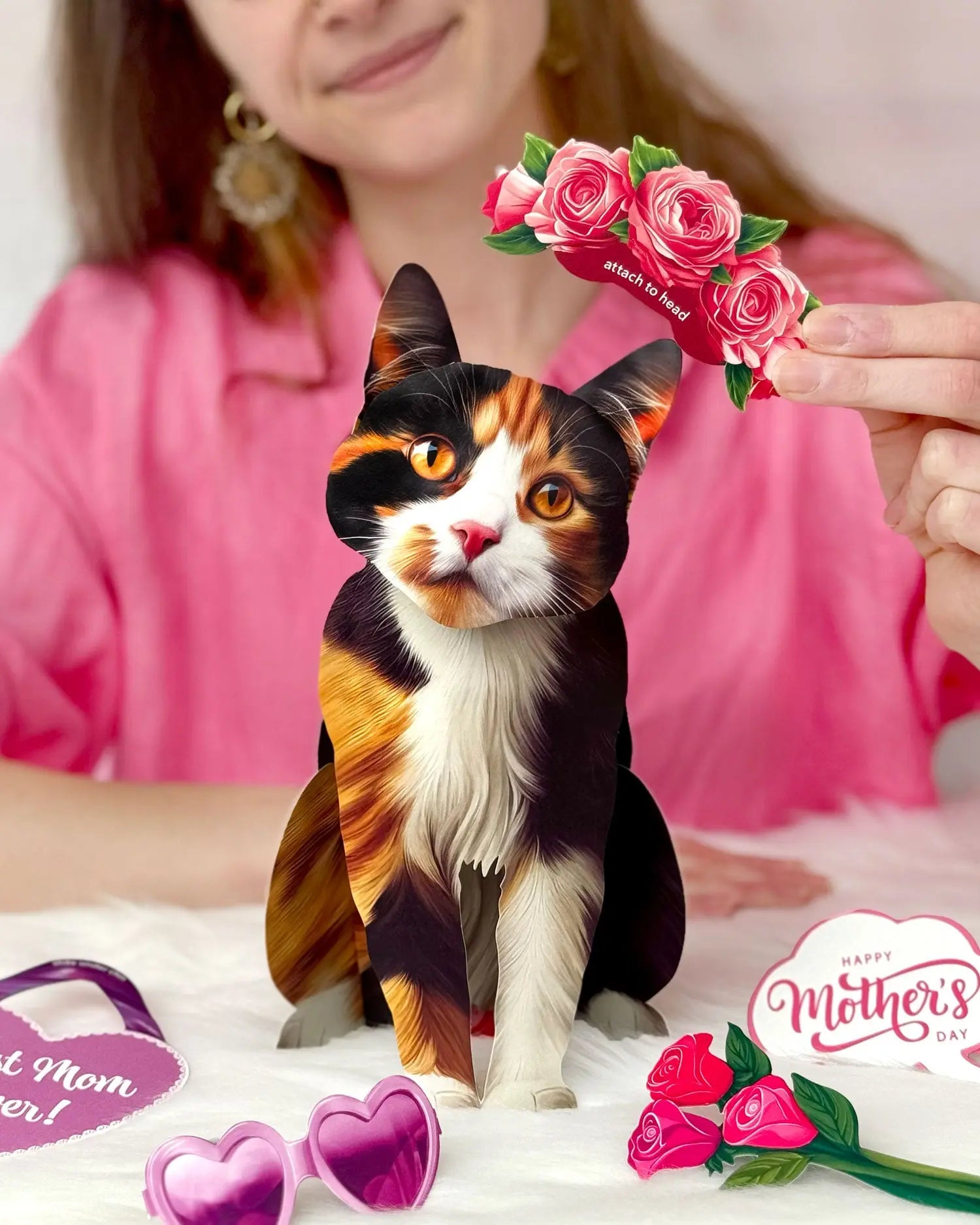Mother's Day Calico Cat Pop-Up Card - FreshCut Paper