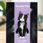 Freshcut paper Tuxedo cat pop-up card packaging