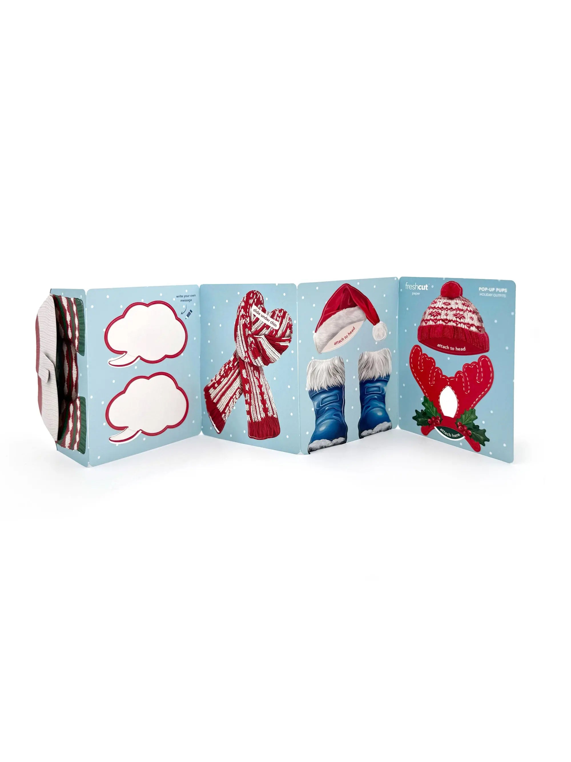 Holiday Pop-Up Pup Outfits - FreshCut Paper