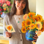 Sunflowers with matching card