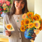 Sunflowers with matching card