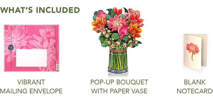 Dear Dahlia Life-Sized Pop-Up Flower Bouquet by FreshCut Paper Sylvania,  Florist: Stellar Blooms