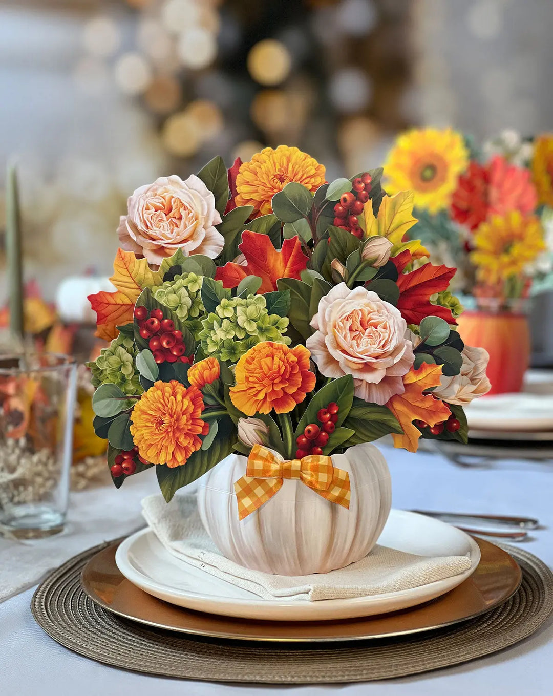 Pumpkin Spice Paper Flower Bouquet | FreshCut Paper Flowers for Fall