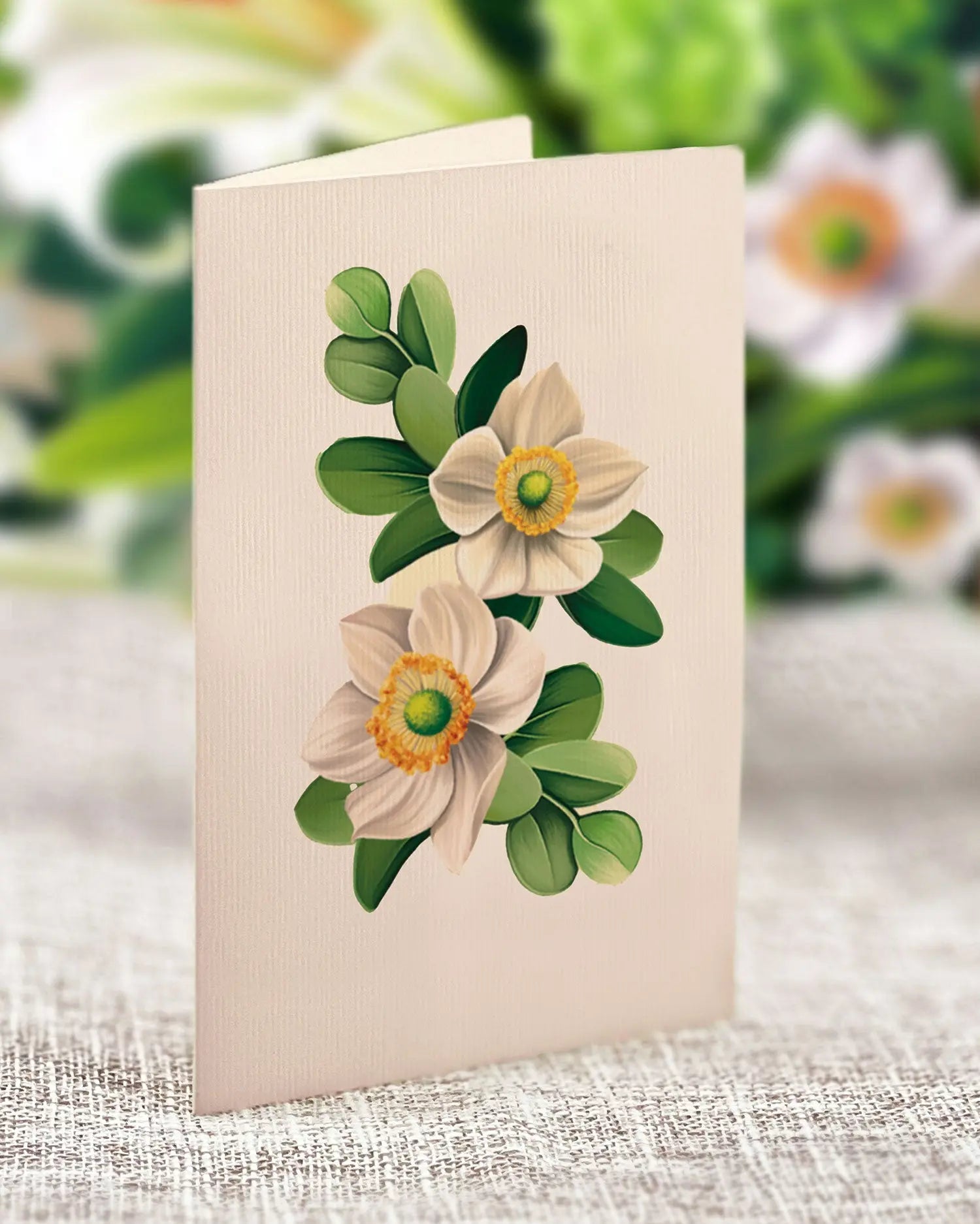 Ivory and Sage notecard