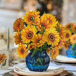 Sunflower Bouquet with blue vase