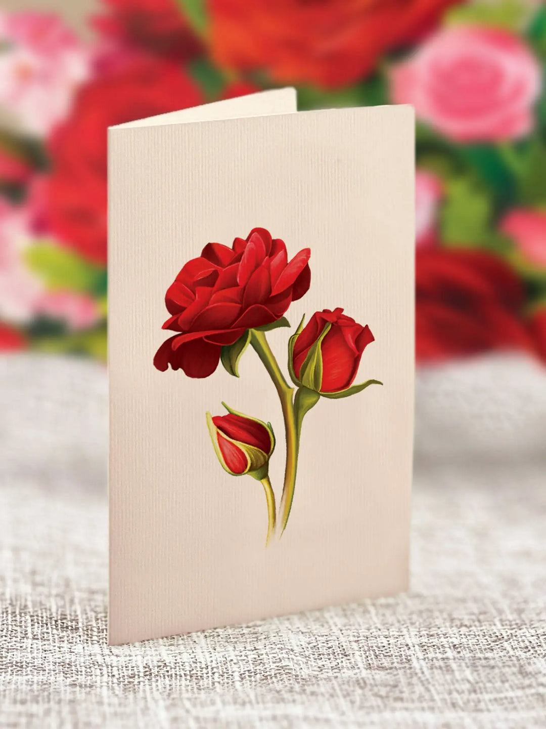 45 Roses Card Blooming Roses Pop-Up Card | Romantic Floral Gift | FreshCut Paper