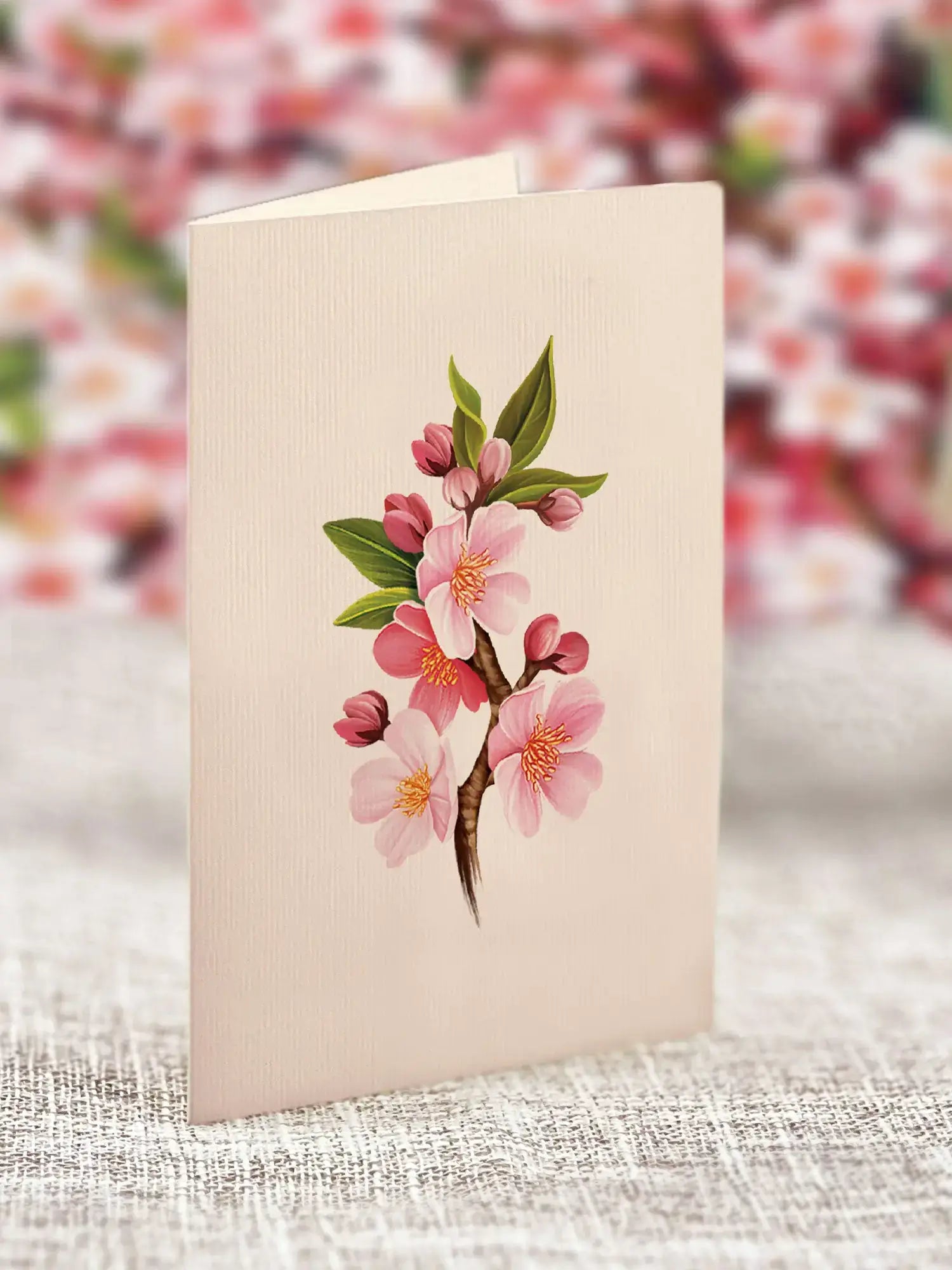 Japanese Cherry Blossoms Pop-Up Bouquet Card