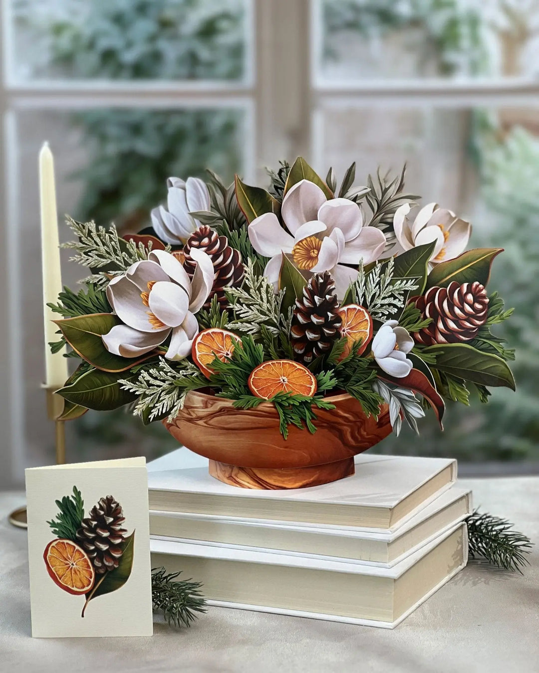 Winter Magnolia Paper Flower Bouquet | Elegant Paper Flowers