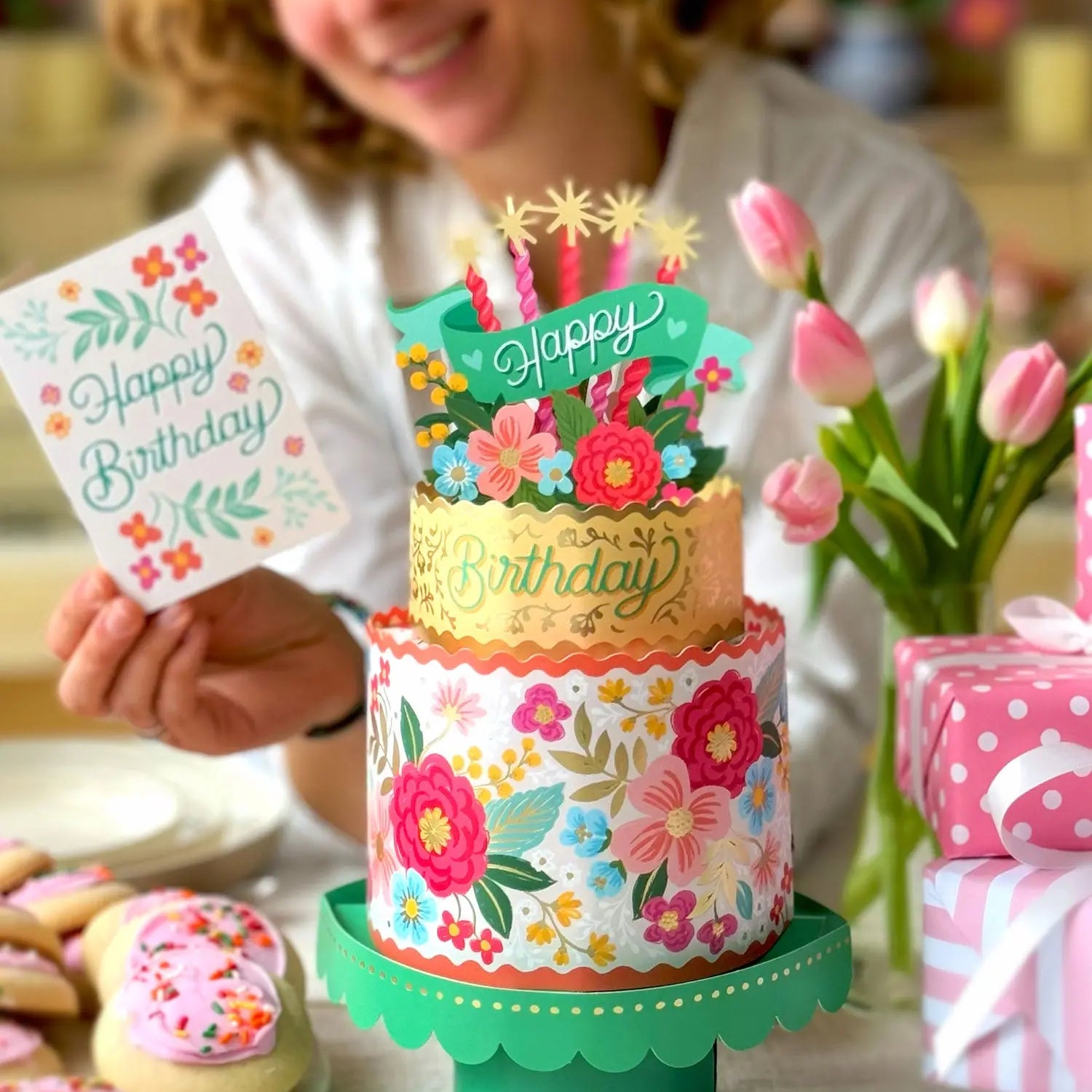 Blooming Birthday Cake - FreshCut Paper