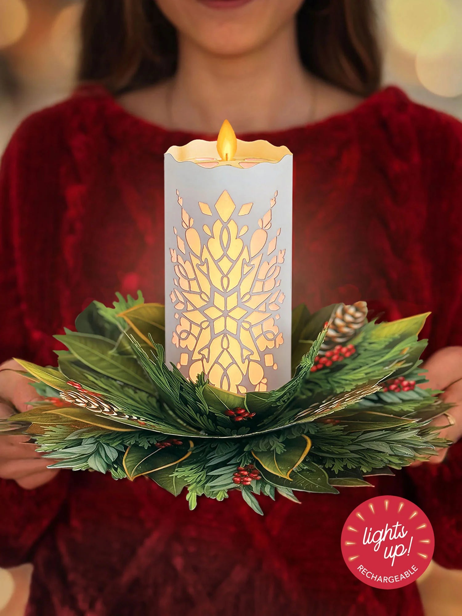 Glowing Holiday Candle