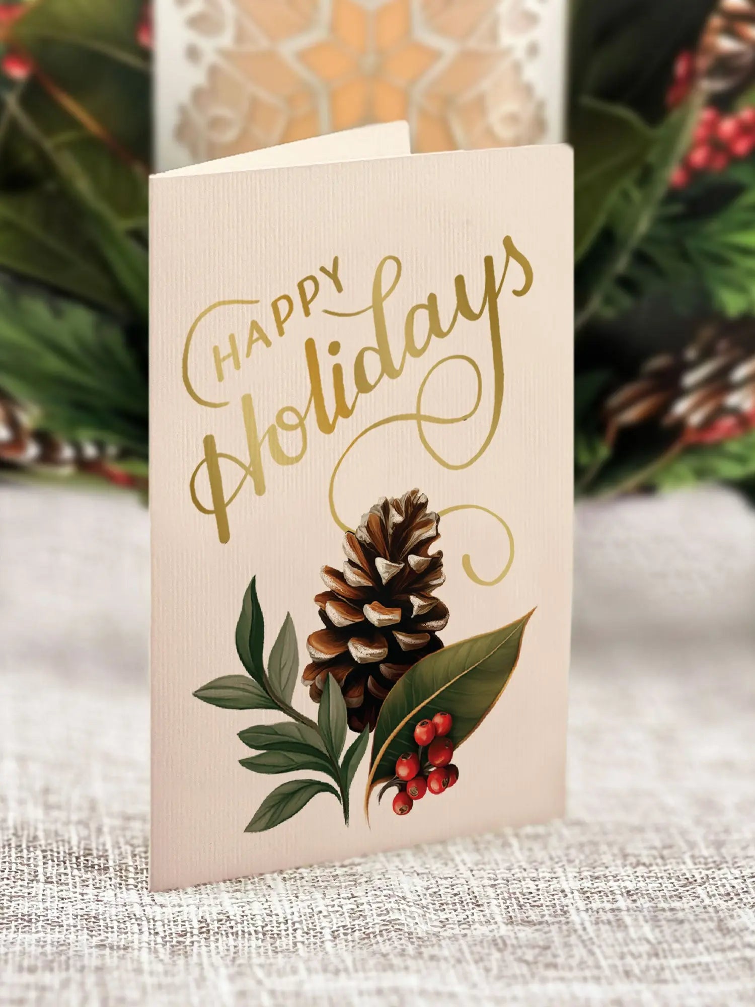 Glowing Holiday Candle Freshcut Paper