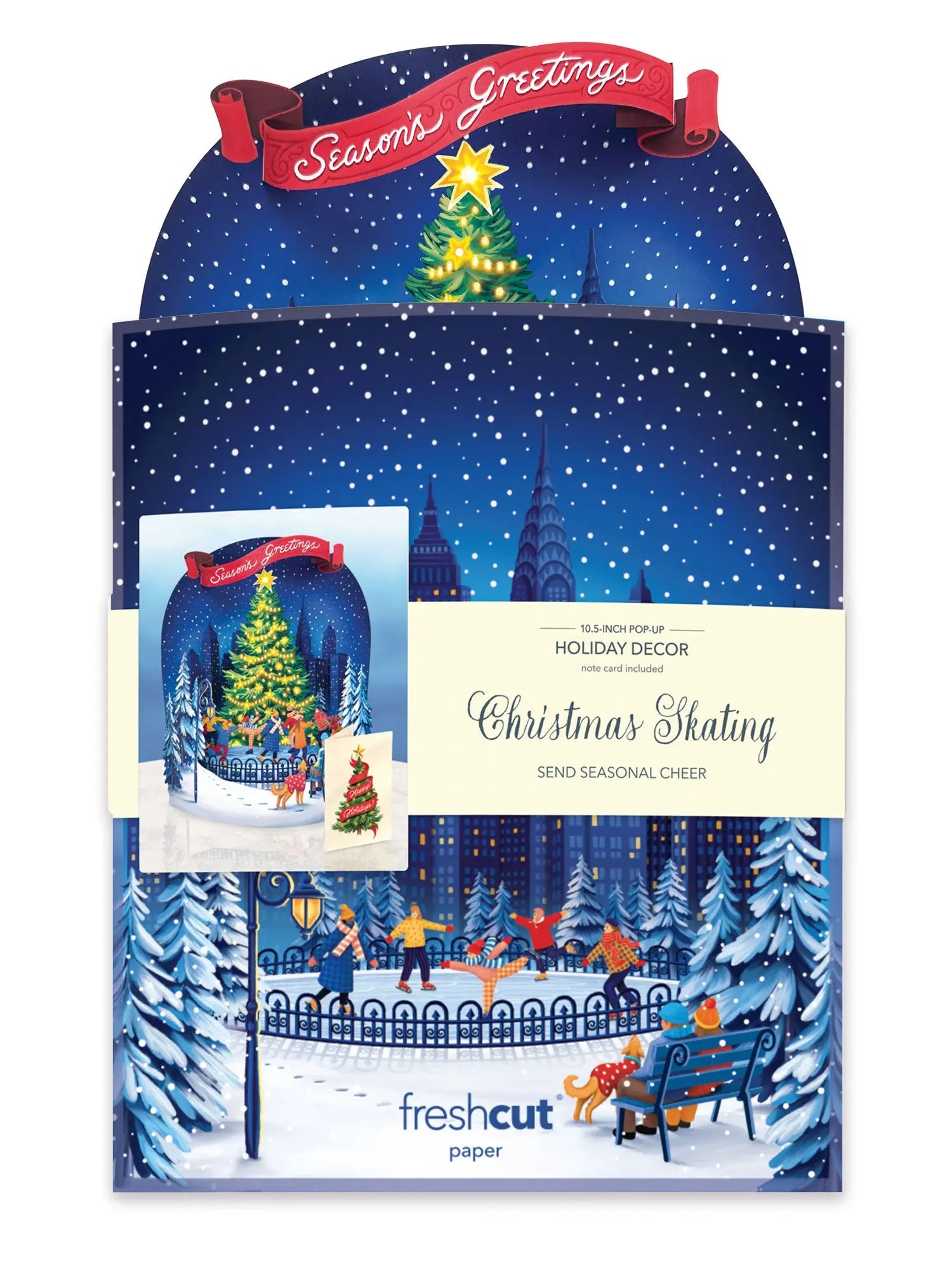 Christmas Skating Scene Freshcut Paper