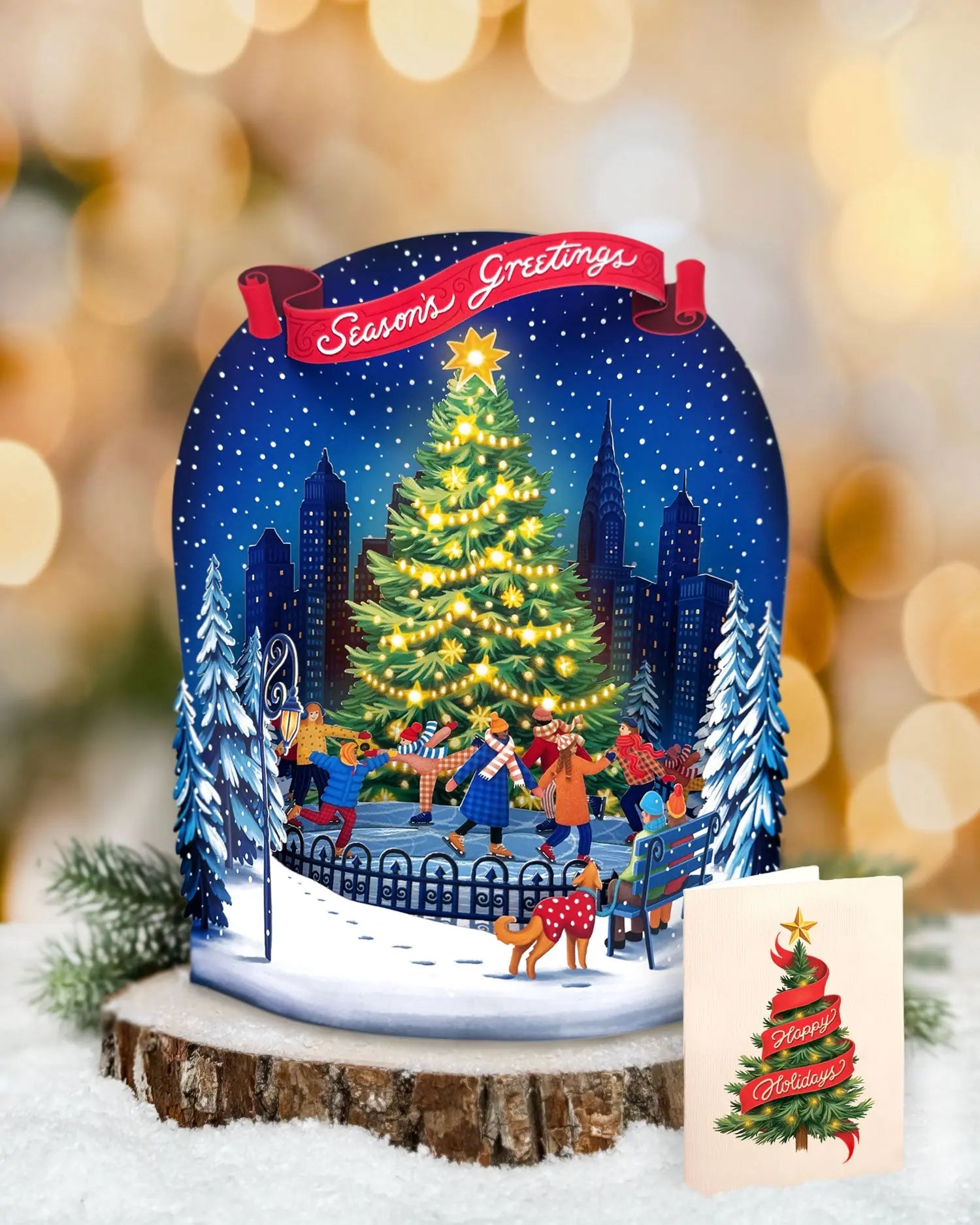 Christmas Skating Scene Freshcut Paper