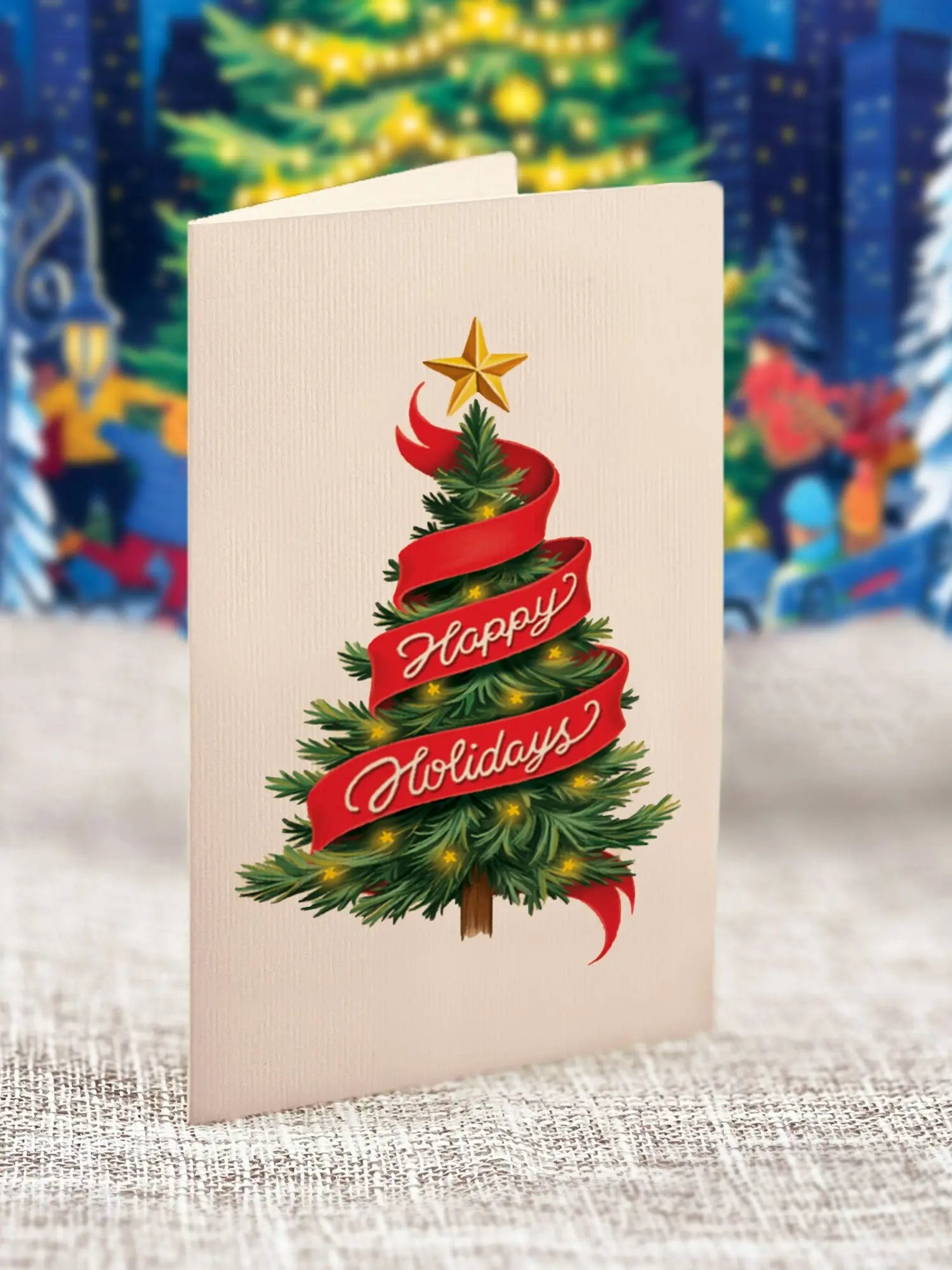 Christmas Skating Scene Freshcut Paper