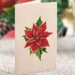 Mini Birch Poinsettia notecard