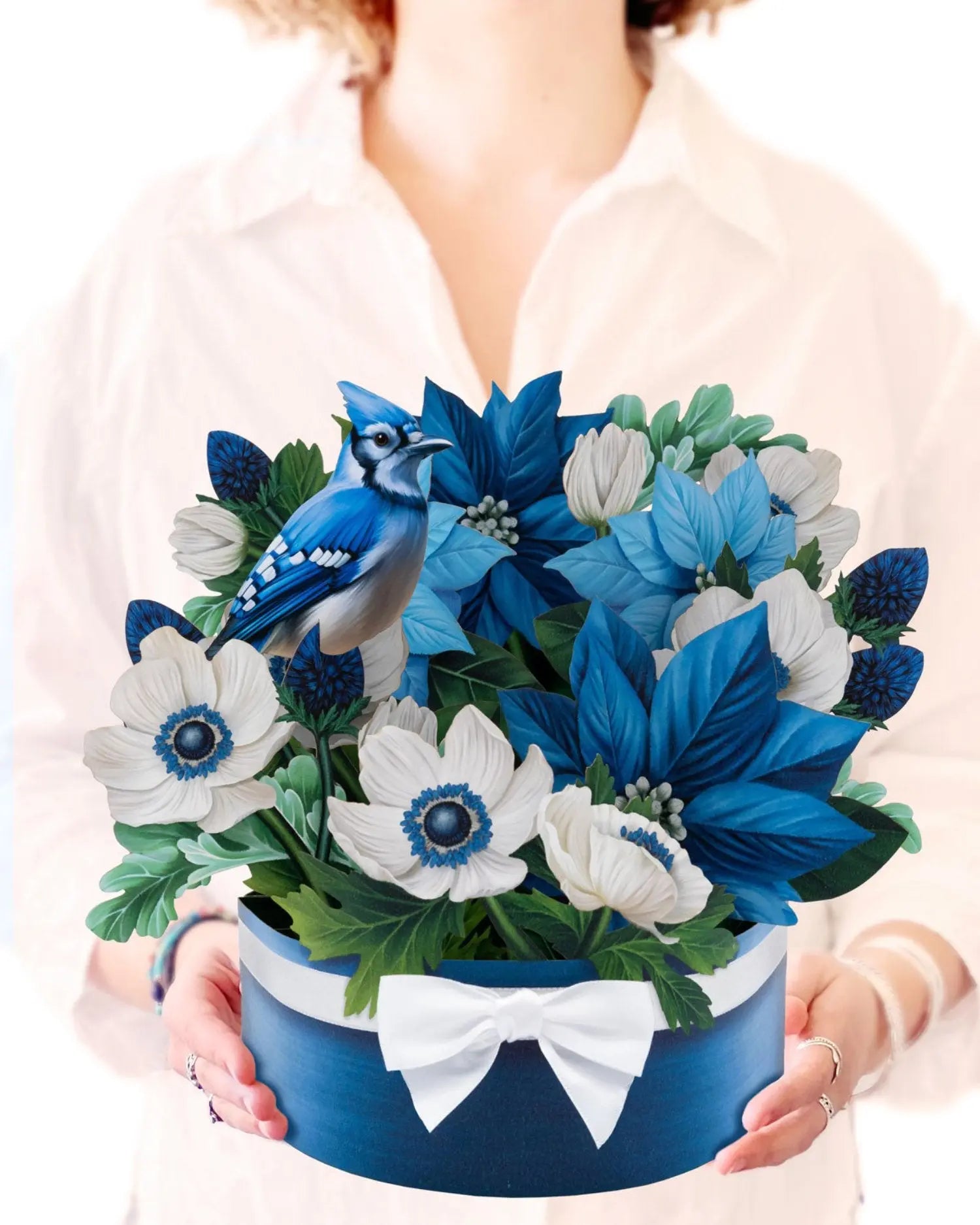 Blue Poinsettia Bouquet