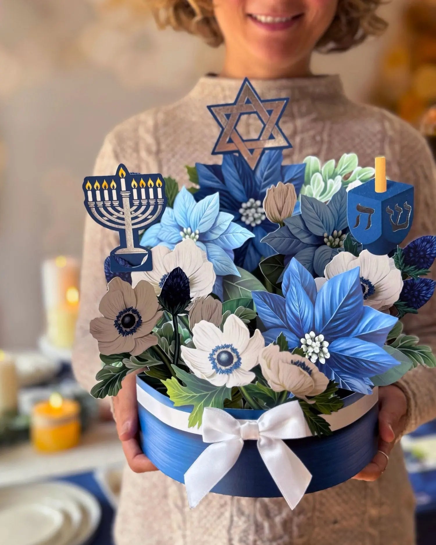 Hanukkah Wishes with Model