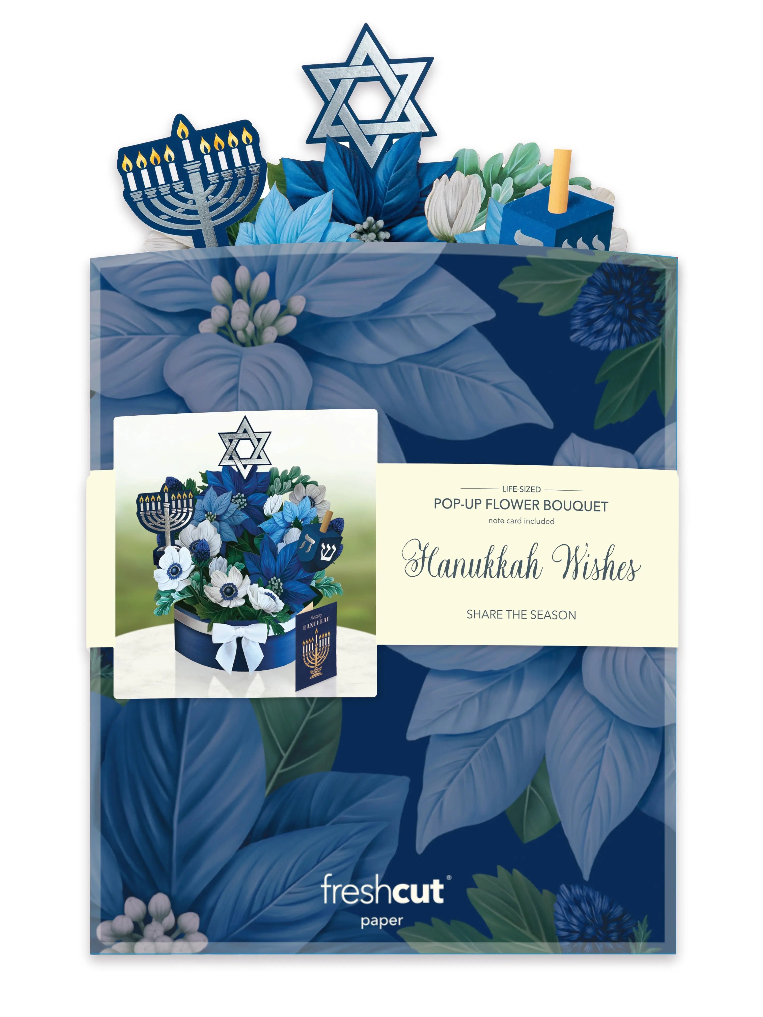 Hanukkah Wishes Bouquet and Envelope