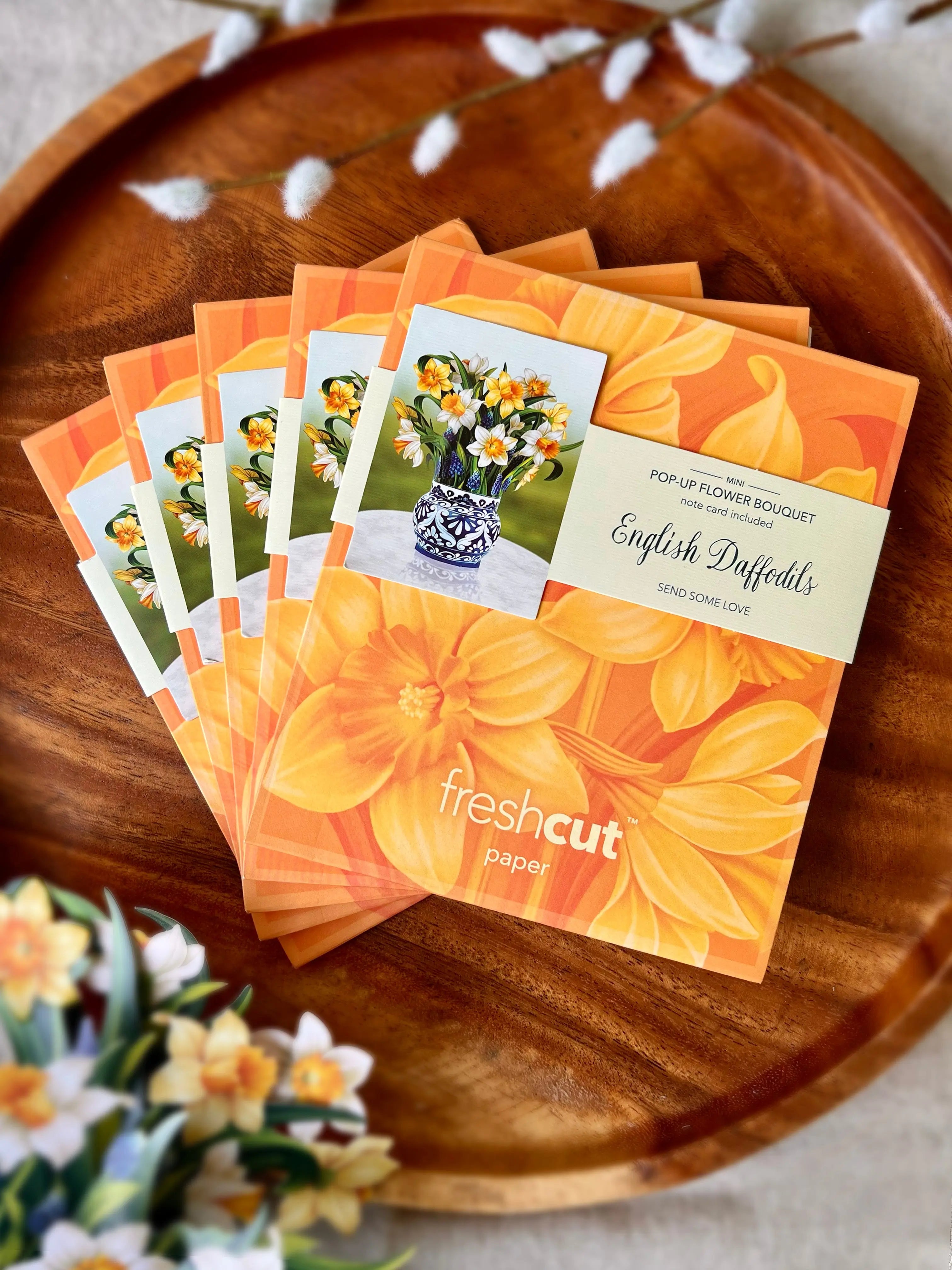 Mini English Daffodil Pop-Up Card FreshCut Paper