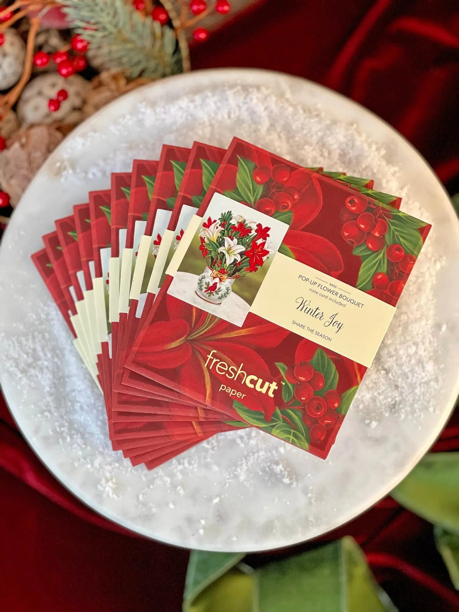 Mini Winter Joy Pop-Up Card - FreshCut Paper