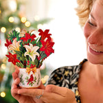Mini Winter Joy with Holly Decorated Pot