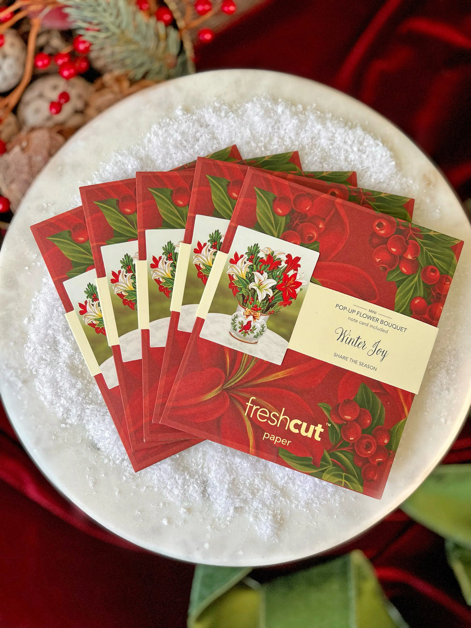 Mini Winter Joy Pop-Up Card - FreshCut Paper