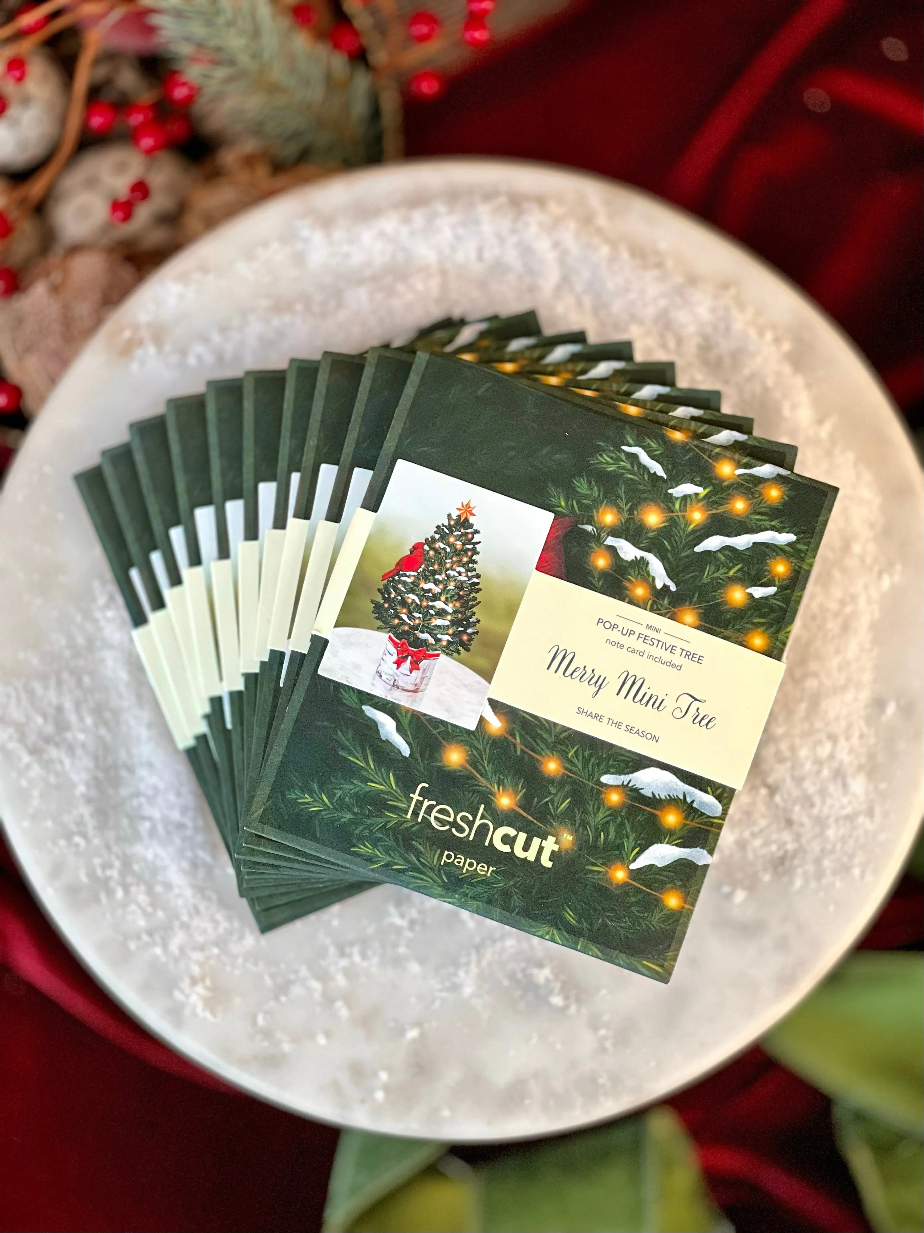 Mini Merry Tree Pop-Up Card - FreshCut Paper