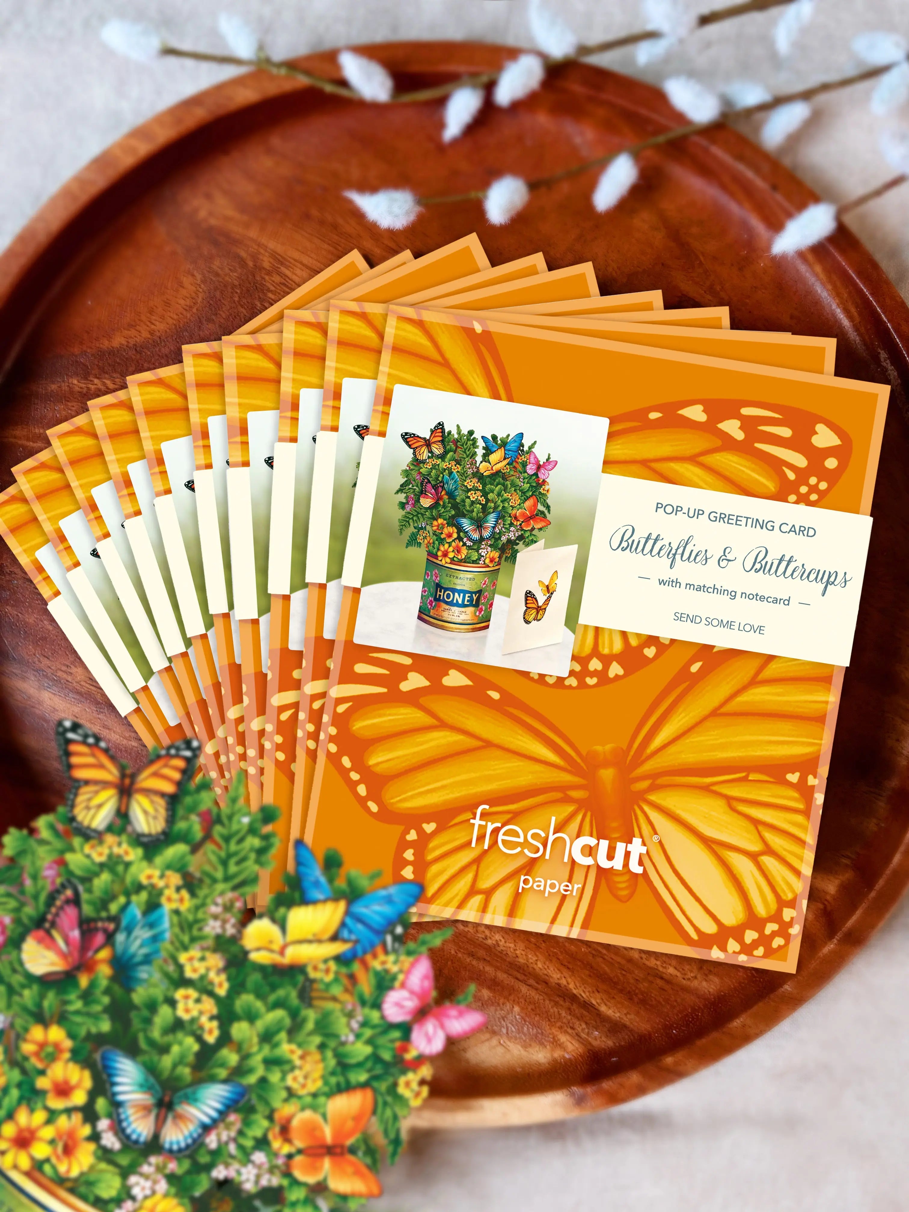 Mini Butterflies and Buttercups Pop-Up Card FreshCut Paper