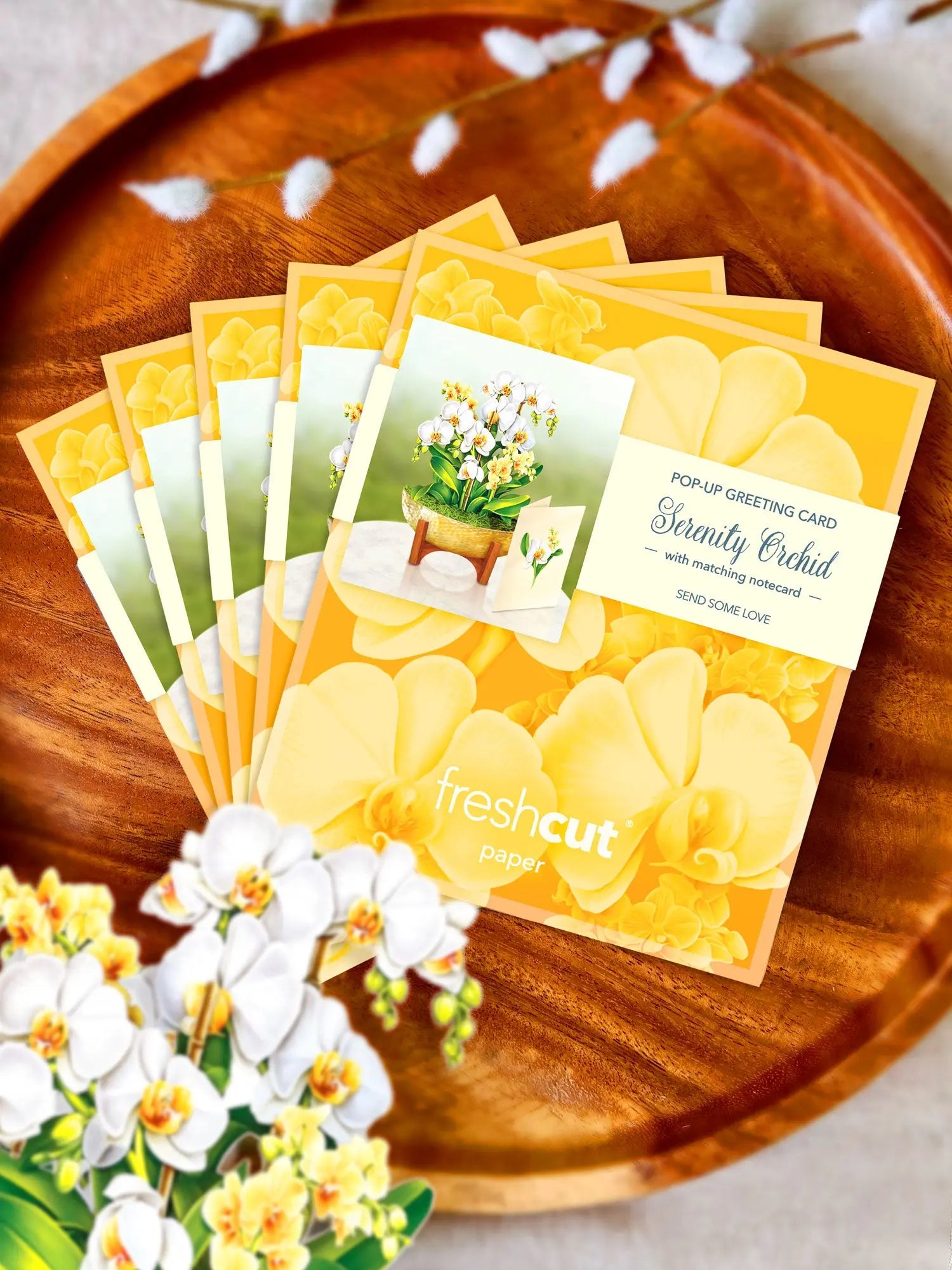 Mini Serenity Orchid Pop-Up Card FreshCut Paper